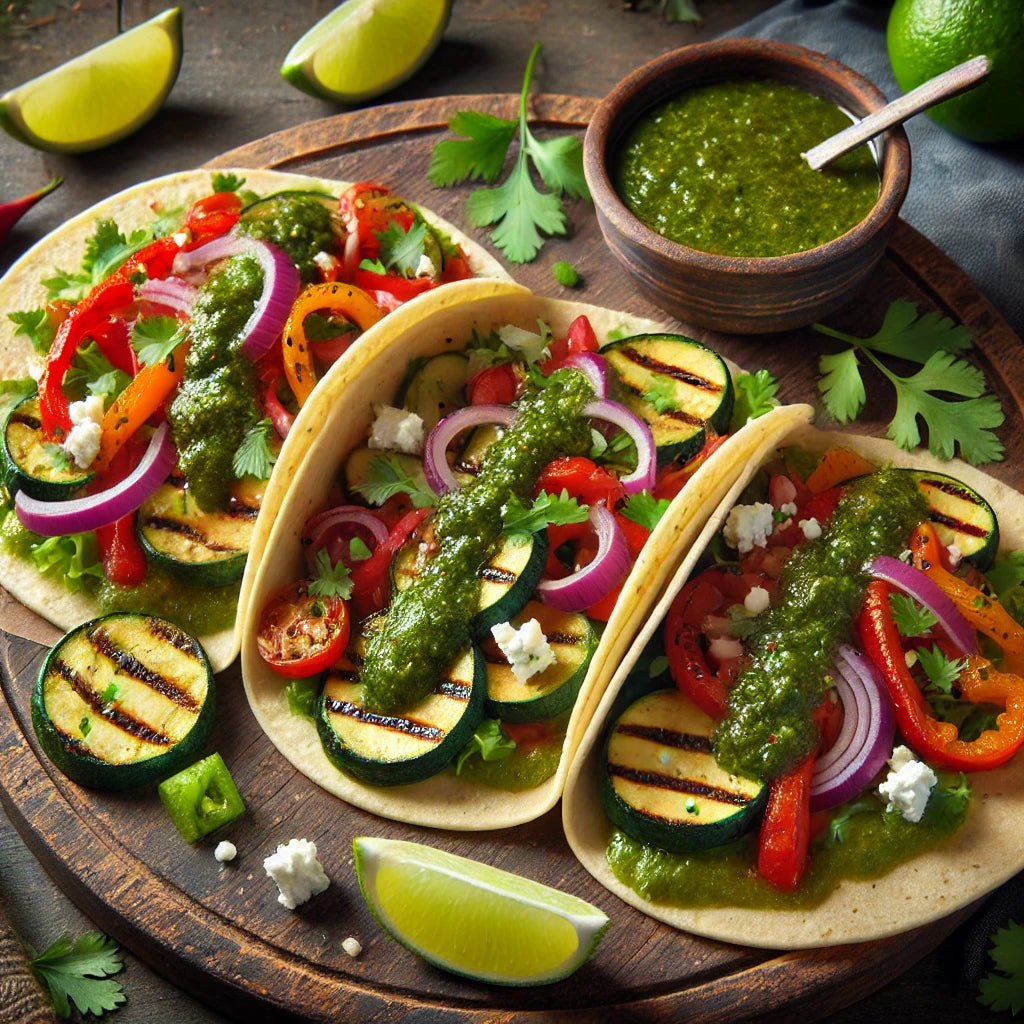 Jalapeño Verde Tacos with Vegetables – Sauce Pantry