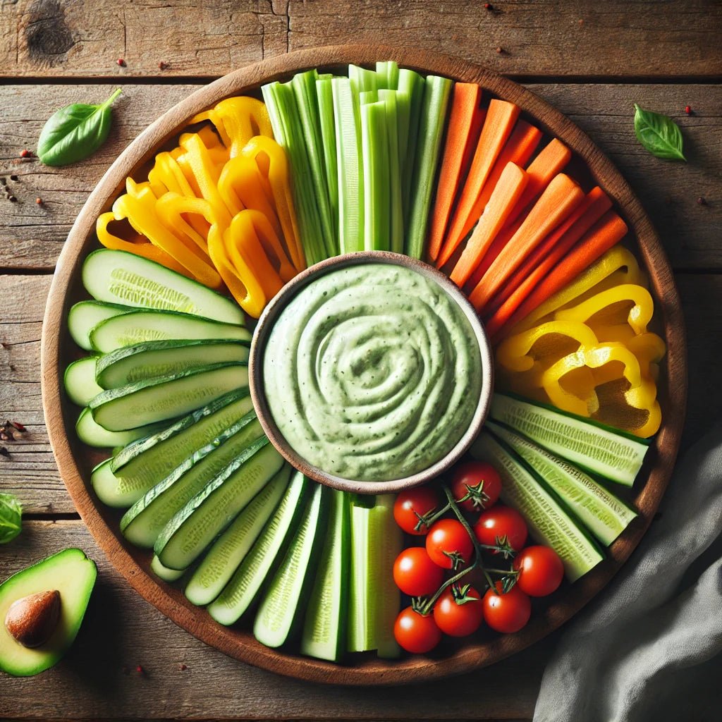 Crudités with Avocado Ranch Dip - Sauce Pantry