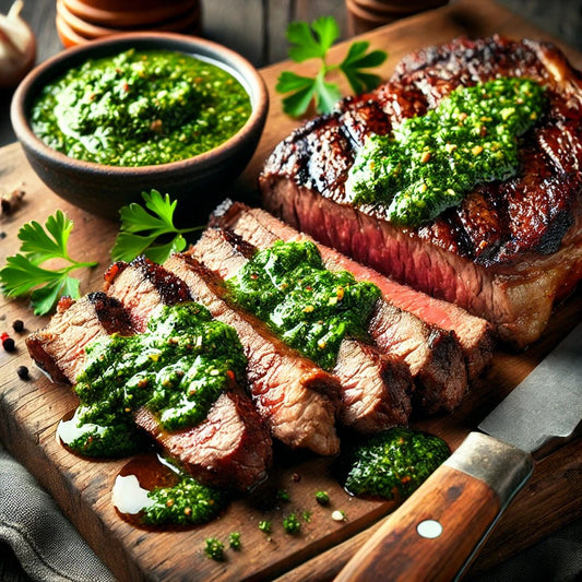 Grilled Steak with Chimichurri Sauce - Sauce Pantry