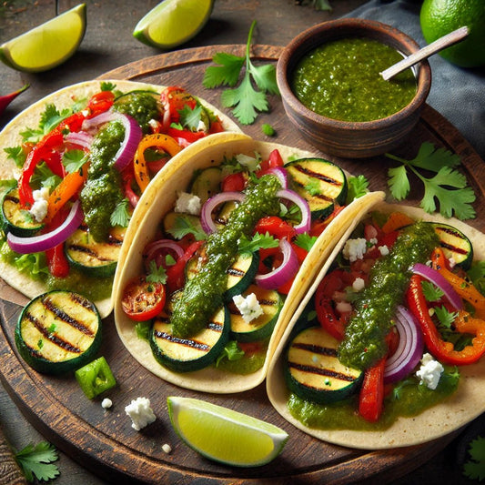 Jalapeño Verde Tacos with Vegetables - Sauce Pantry