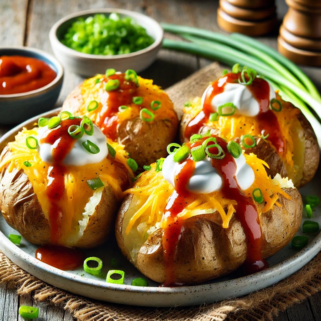 Zafy Sauce Topped Baked Potatoes - Sauce Pantry