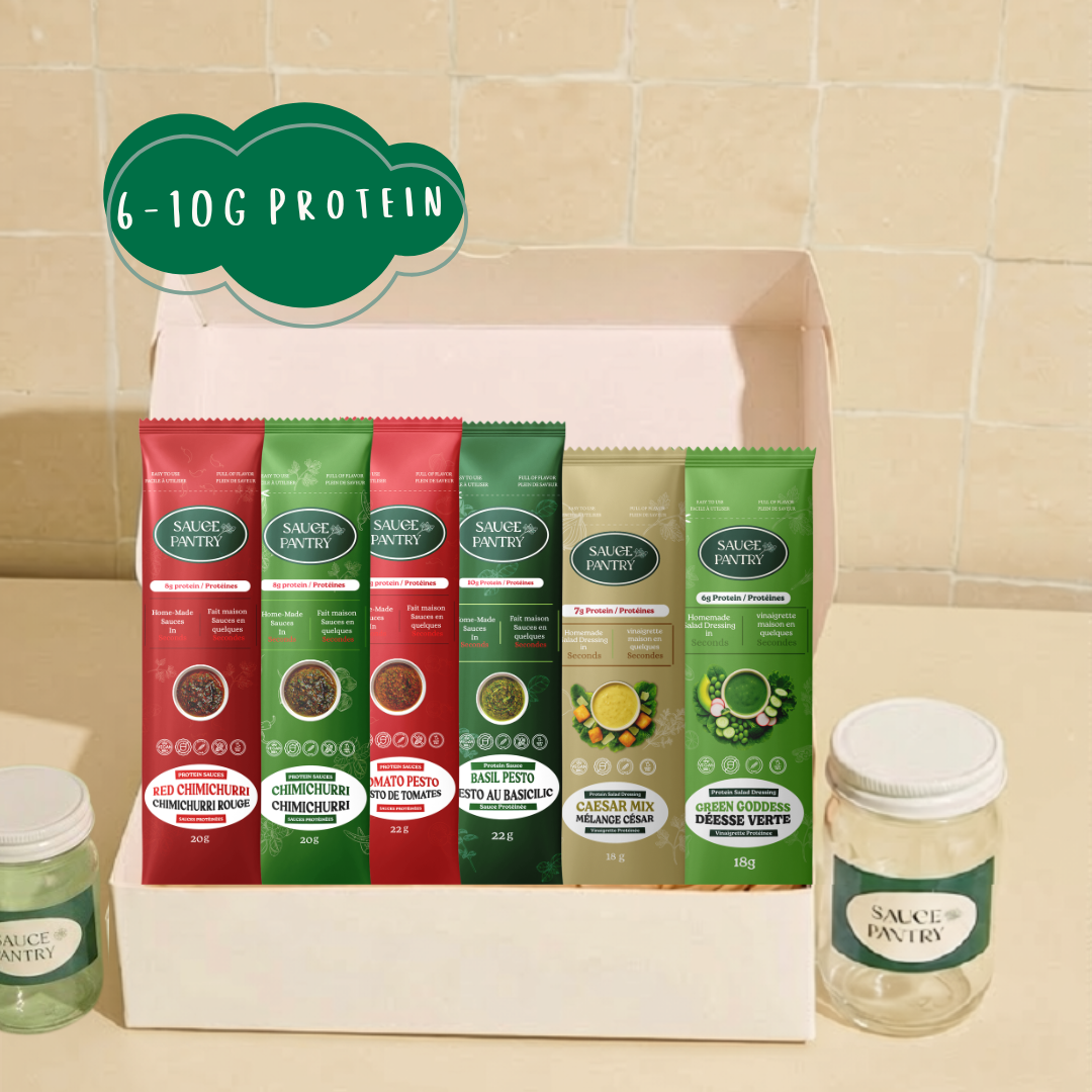Pack de inicio (6 salsas + 2 tarros de cristal)